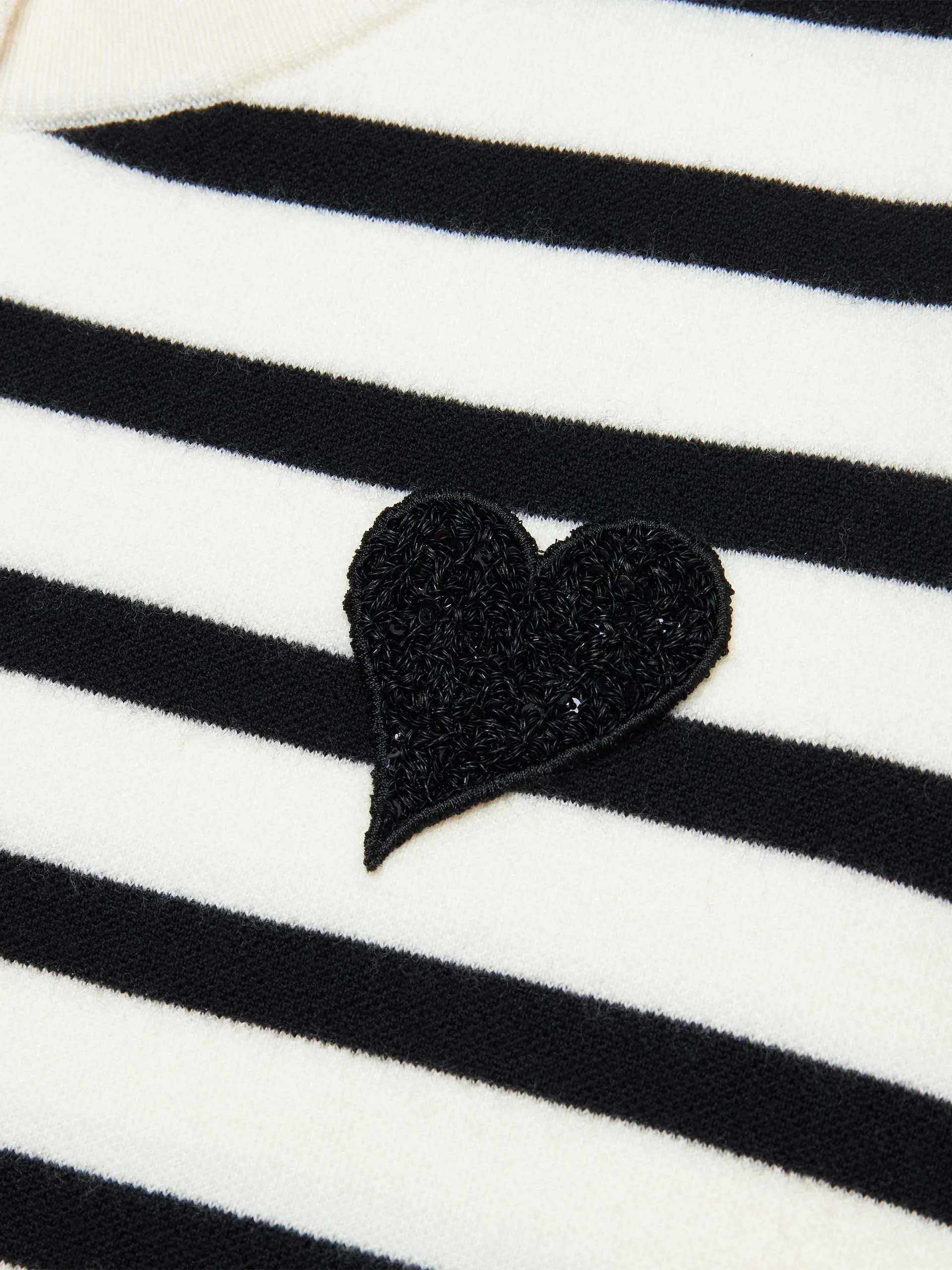 Striped Heart Pattern Cardigan sold by Mo&Co product image thumbnail 5