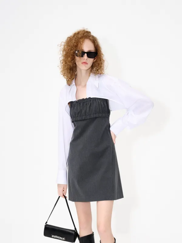 Contrasting Shirt Dress sold by Mo&Co