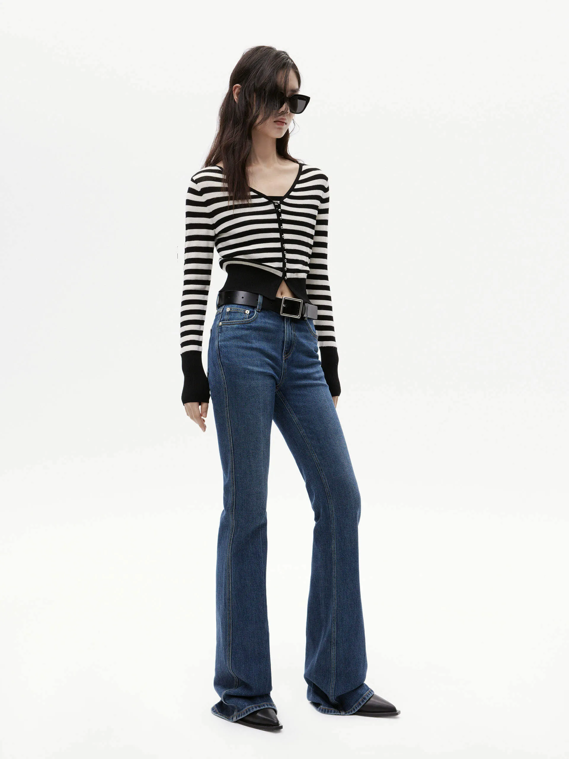 High Waisted Flared Jeans sold by Mo&Co product image thumbnail 3