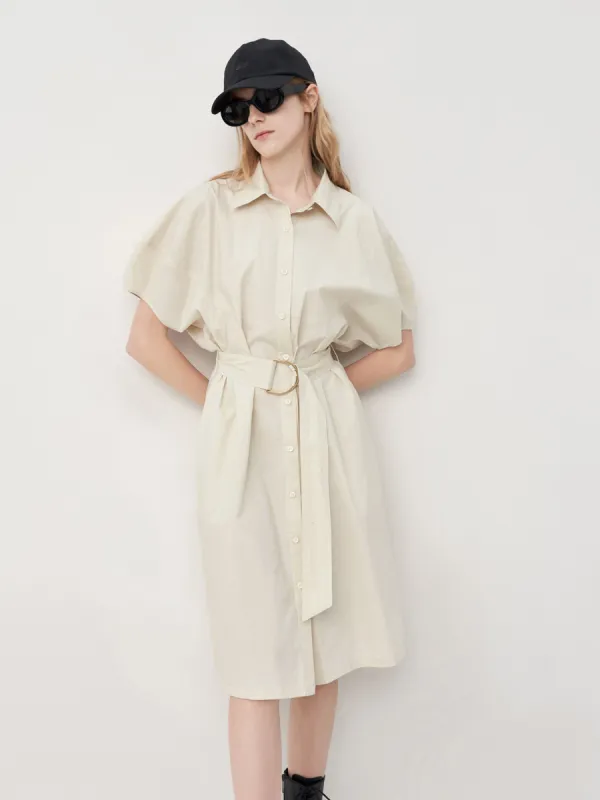 Cotton Belted Shirt Dress sold by Mo&Co