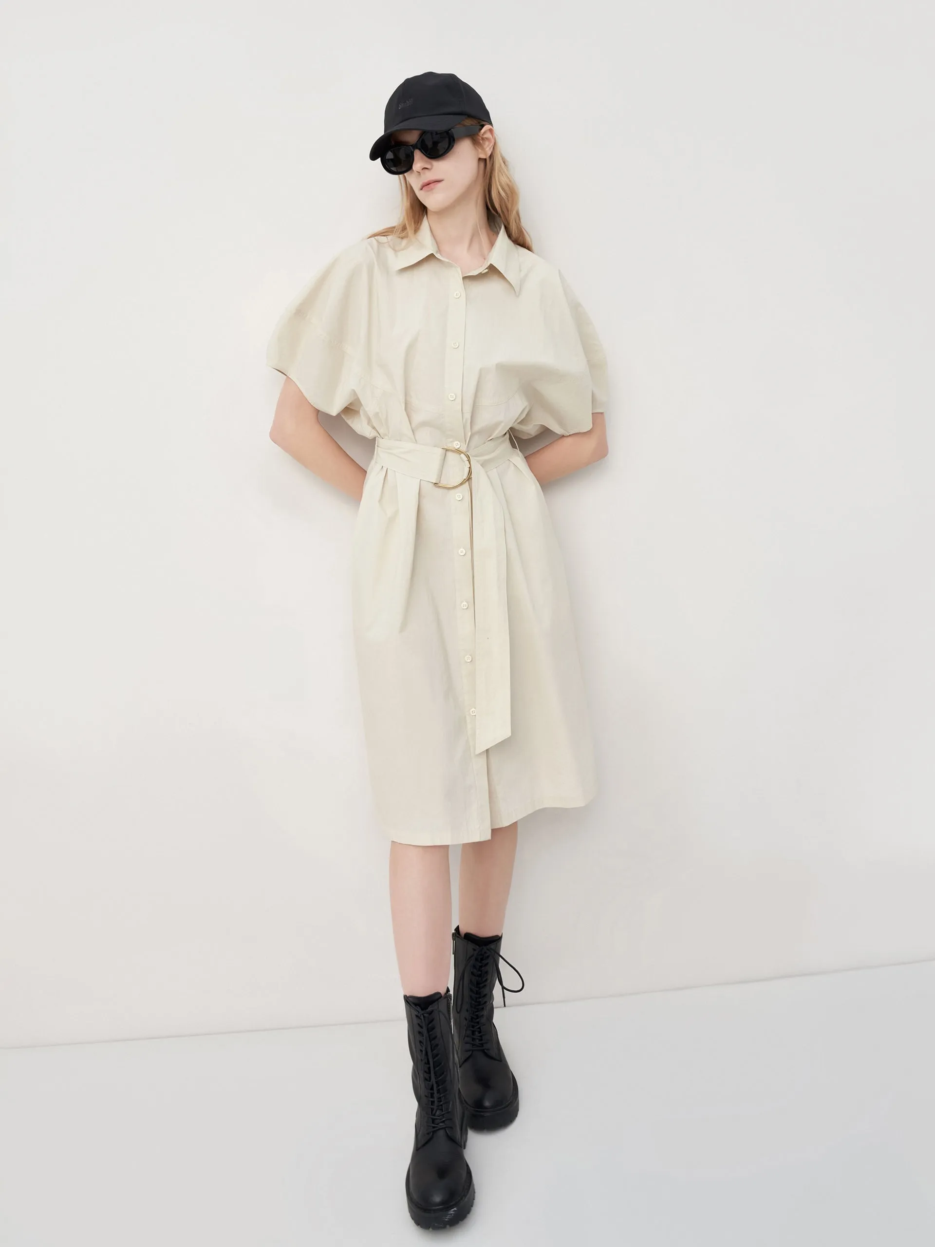 Cotton Belted Shirt Dress sold by Mo&Co product image thumbnail 2