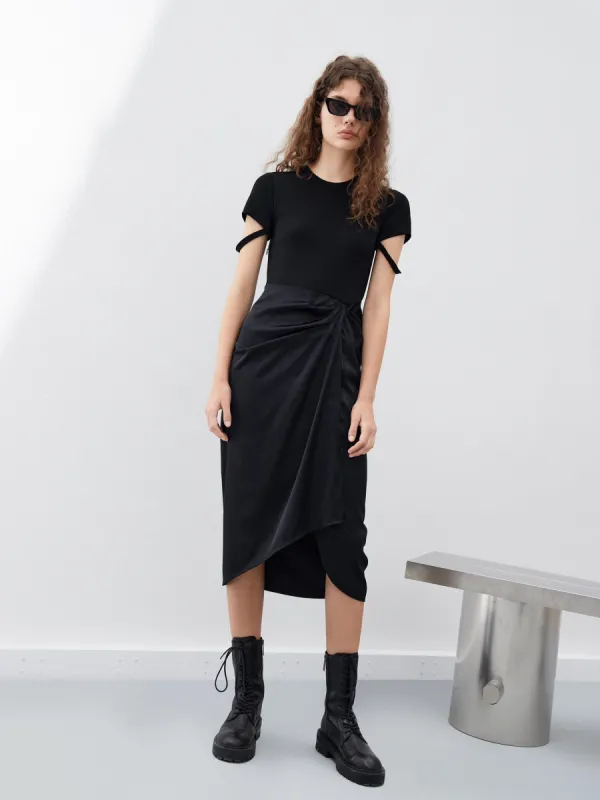 Strap Details Panel Dress sold by Mo&Co