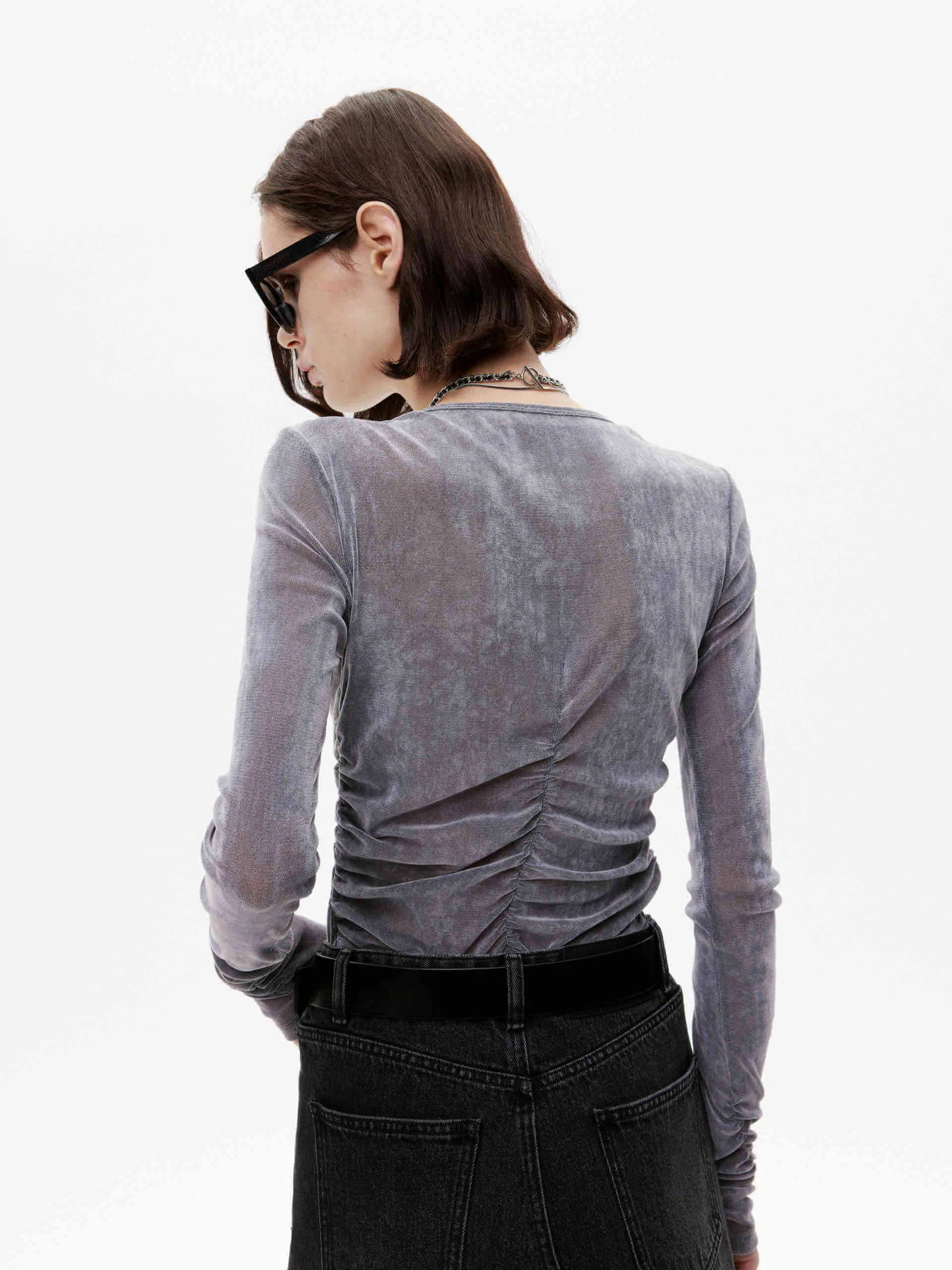 Pleated Detail Slim Top sold by Mo&Co product image thumbnail 3