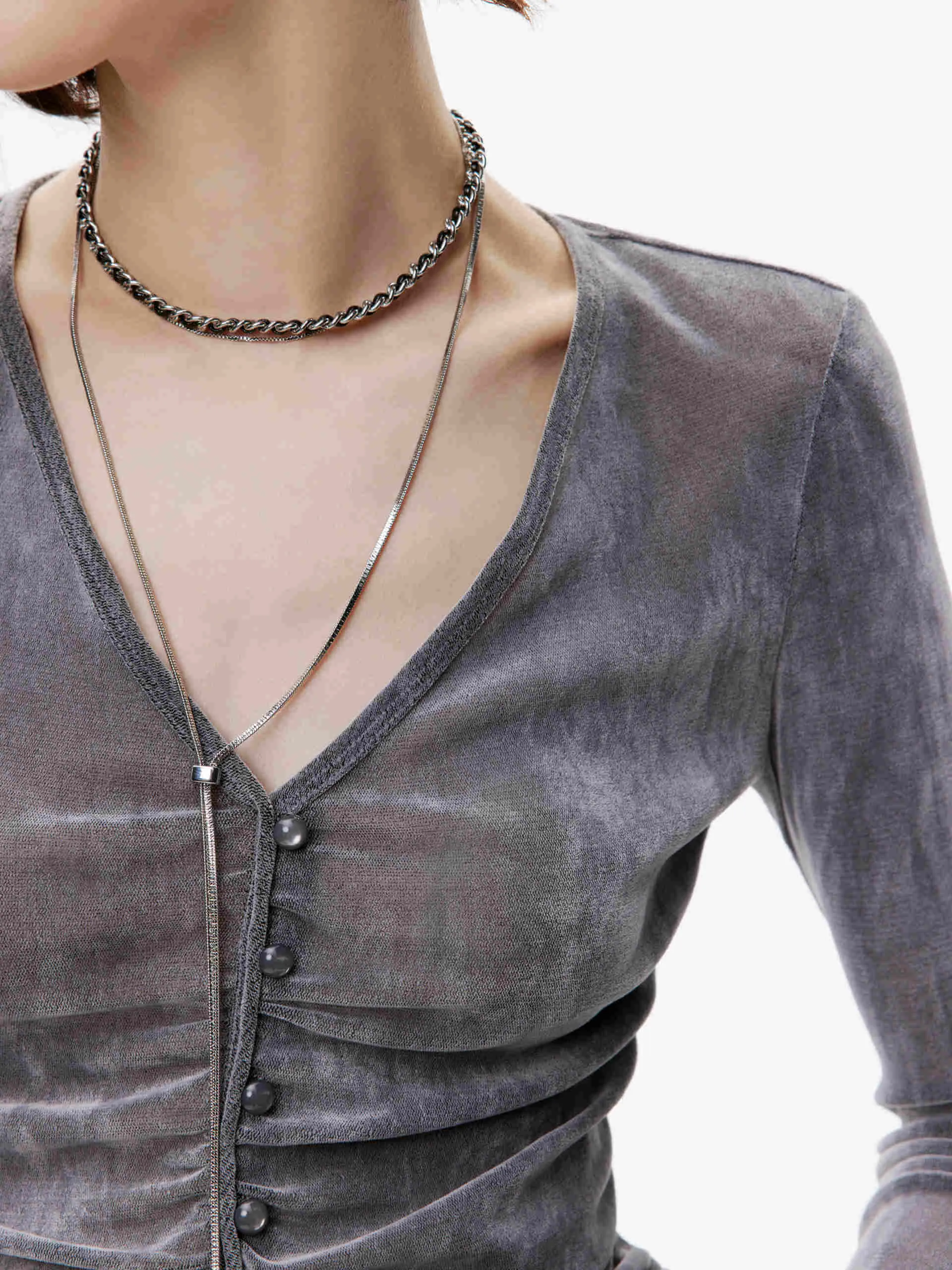 Pleated Detail Slim Top sold by Mo&Co product image thumbnail 2