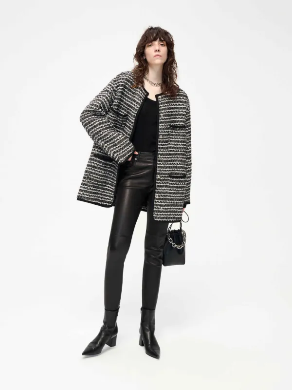 Pocket Detail Tweed Coat sold by Mo&Co