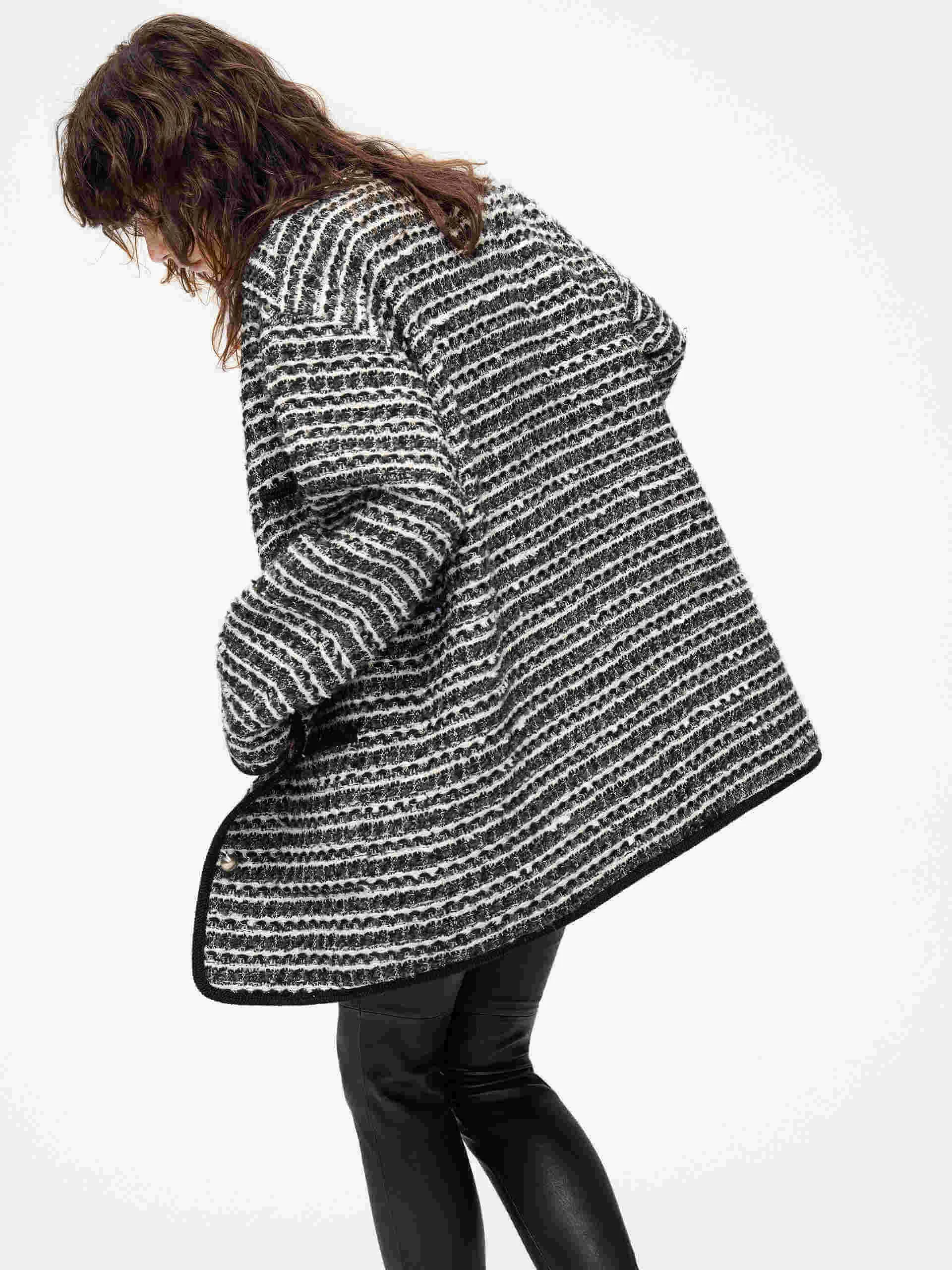 Pocket Detail Tweed Coat sold by Mo&Co product image thumbnail 3