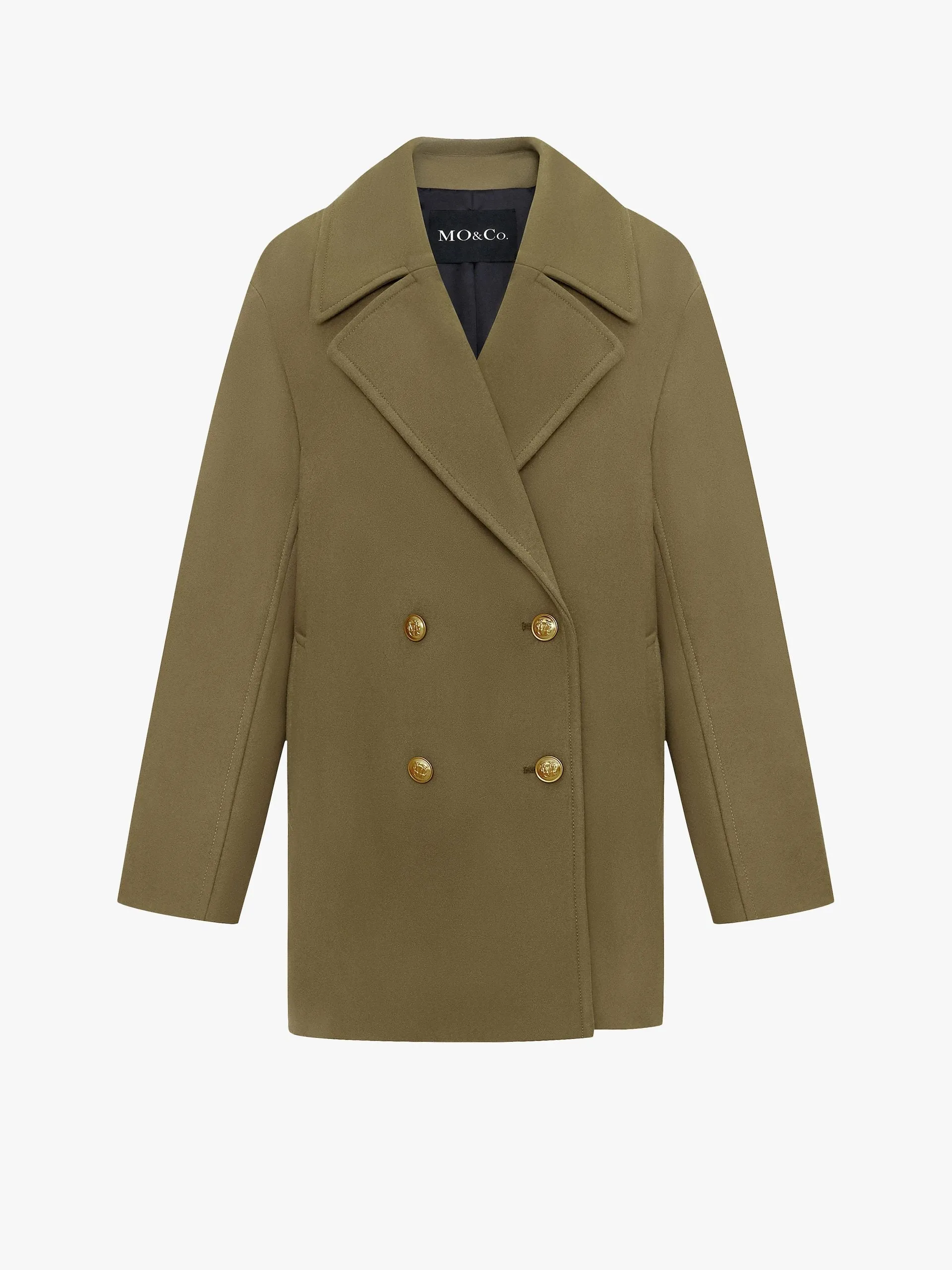 Wool Blend Lapel Coat sold by Mo&Co product image thumbnail 5