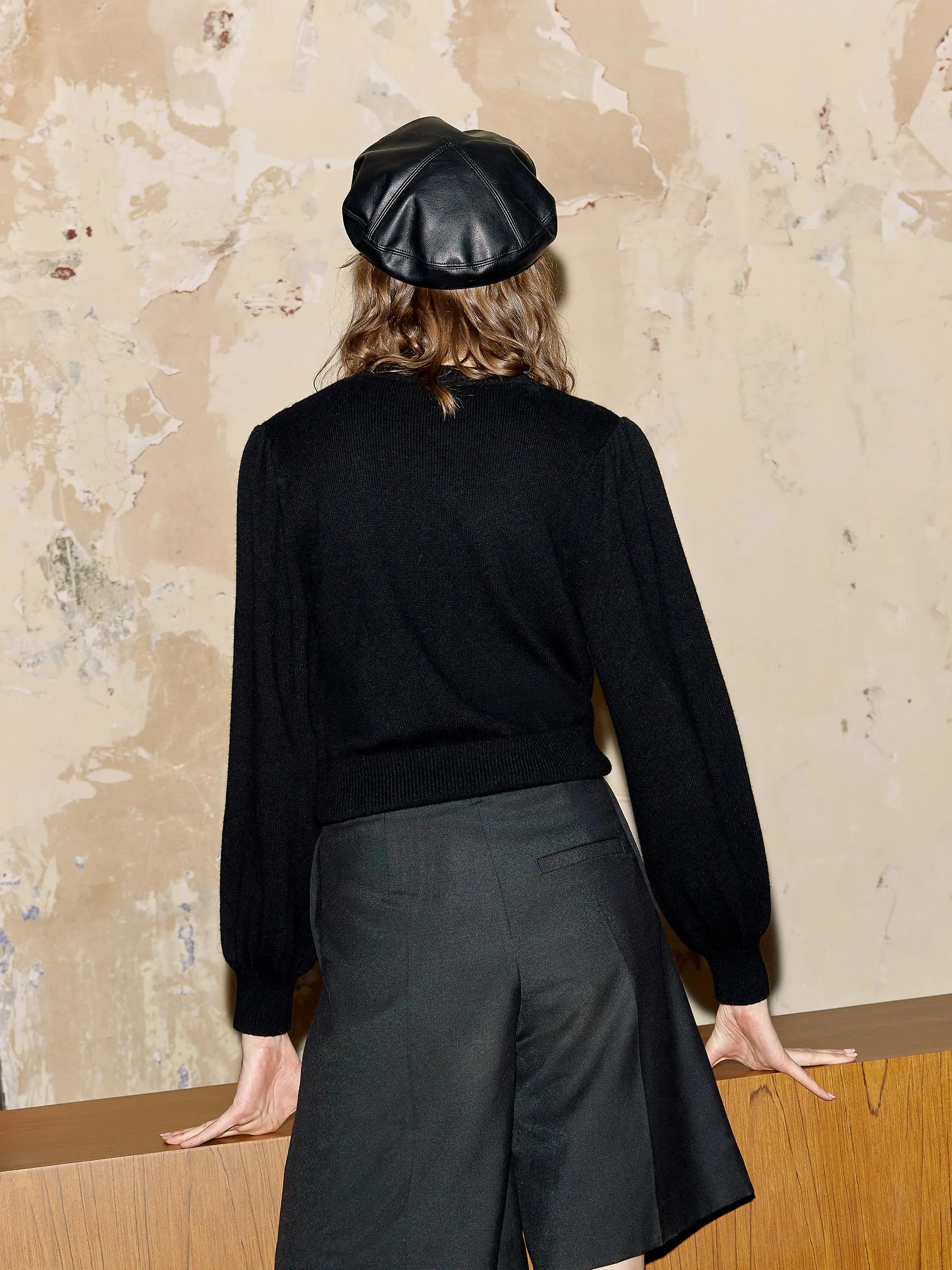 Wool Blend Geometric Pattern Sweater sold by Mo&Co product image thumbnail 5