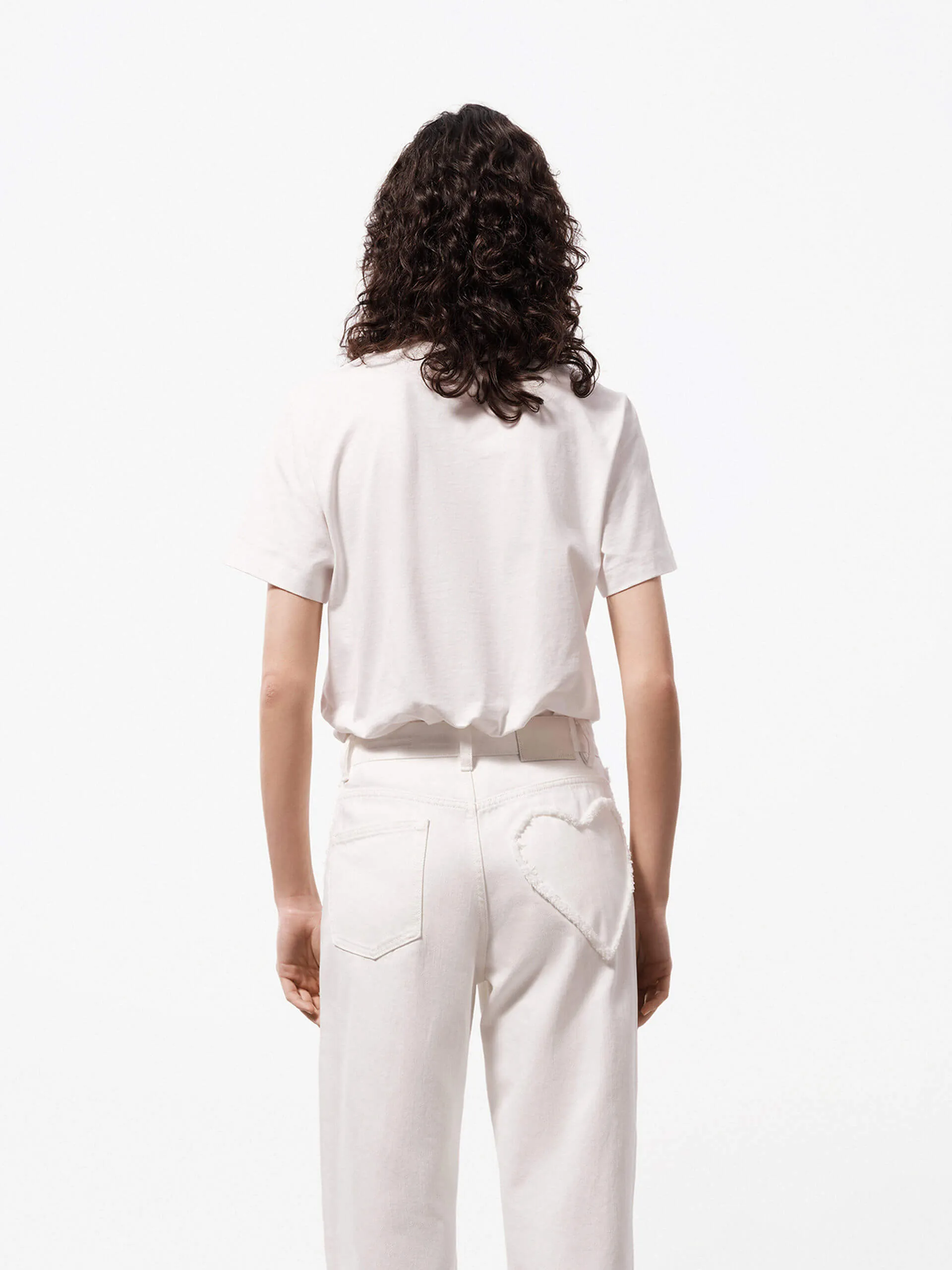 Cotton Heart Print T-shirt sold by Mo&Co product image thumbnail 3