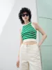 Striped Cropped Tank Top sold by Mo&Co