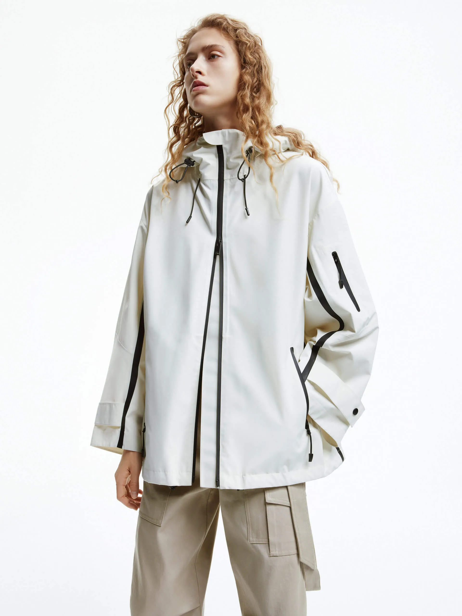 Zipper Detail Hooded Jacket sold by Mo&Co product image thumbnail 2