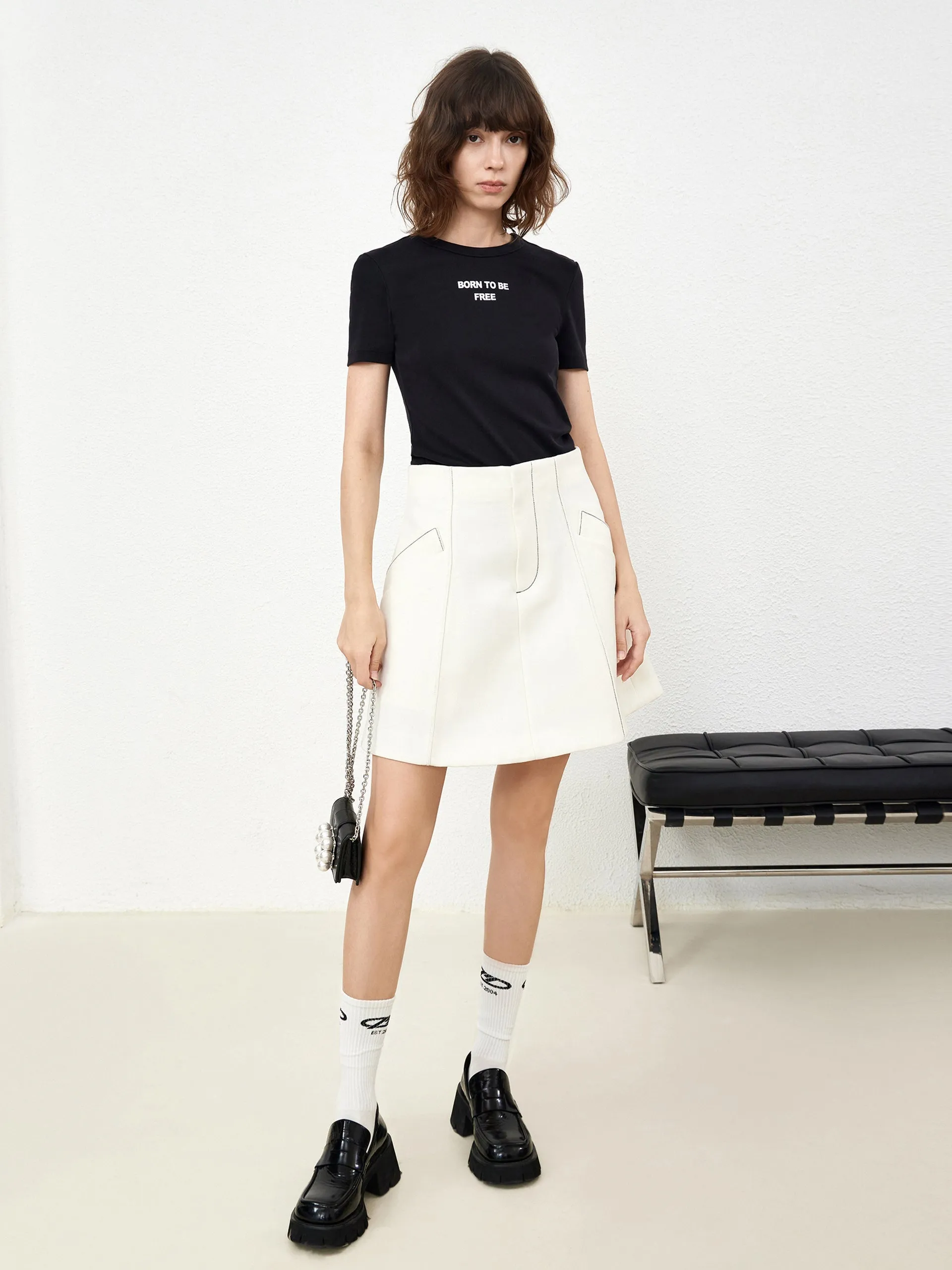 Wool Blend Pleated Culottes sold by Mo&Co product image thumbnail 3