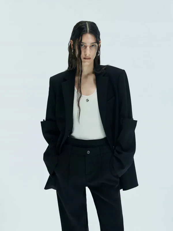 Paneled Detail Tailored Blazer sold by Mo&Co