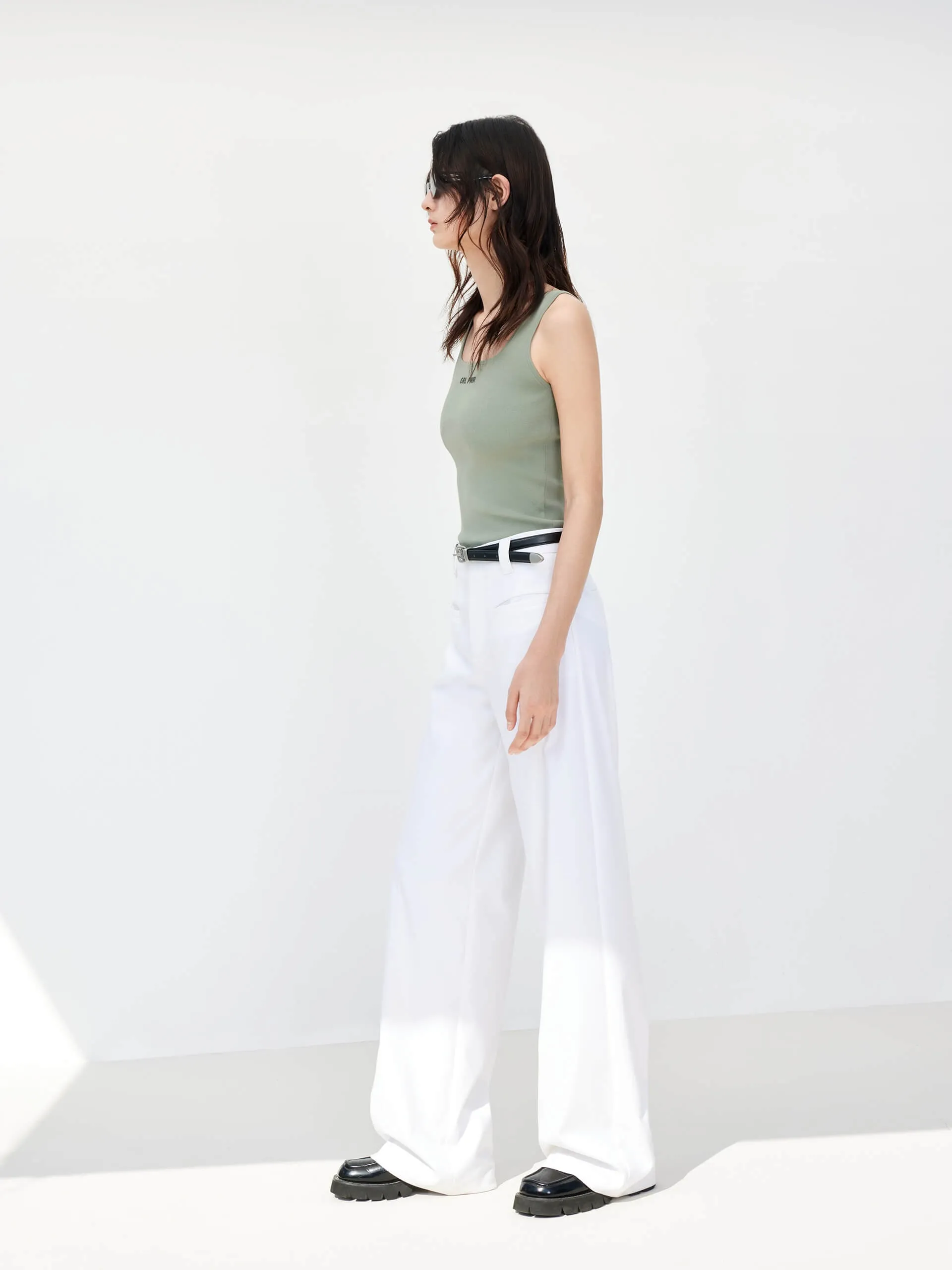 Letter Print Knit Tank Top sold by Mo&Co product image thumbnail 5