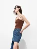 Spaghetti Strap Ribbed Knit Tank Top sold by Mo&Co