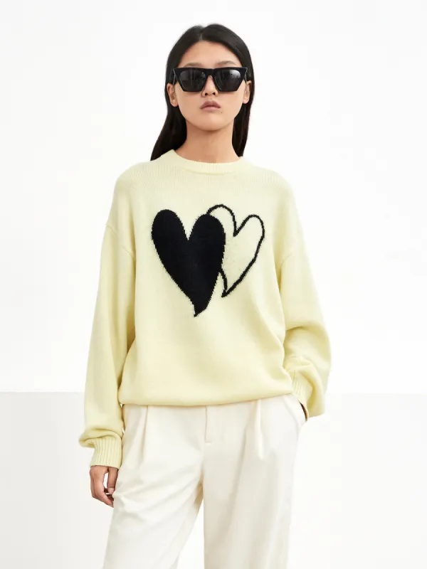 Crewneck Sweetheart Print Sweater sold by Mo&Co