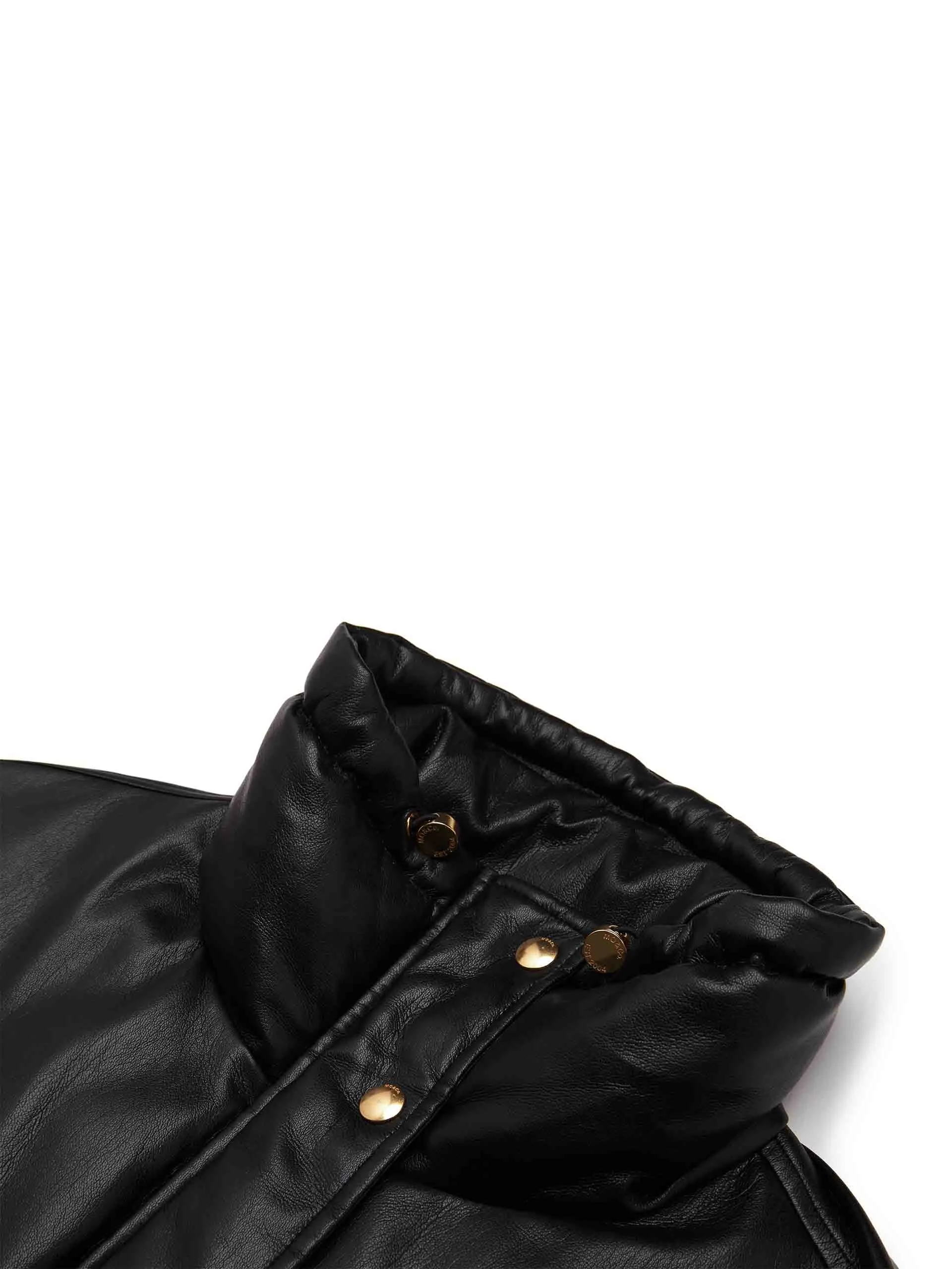 PU Leather Puffer Vest sold by Mo&Co product image thumbnail 5