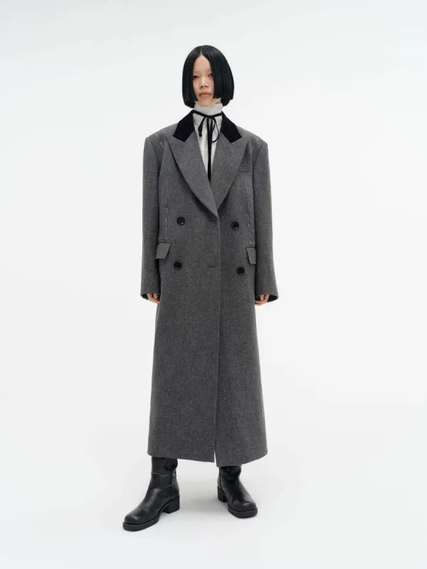 Straight Cut Wool Overcoat sold by Mo&Co