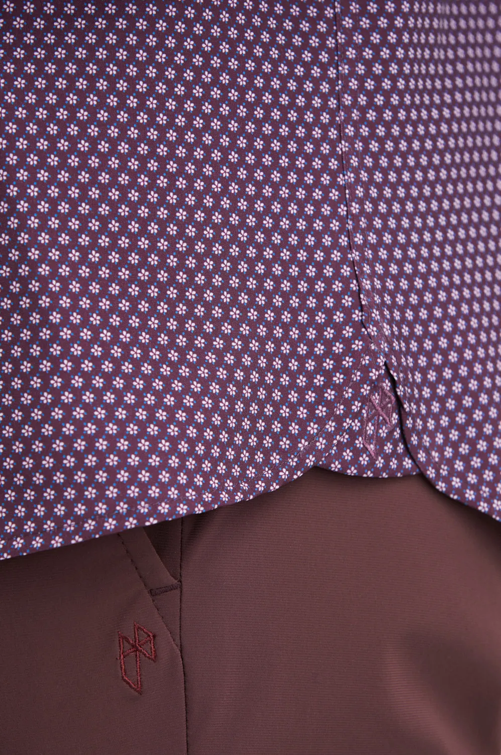 Phoenix Long Sleeve Button Up Shirt Burgundy Floral sold by State of Matter product image thumbnail 4