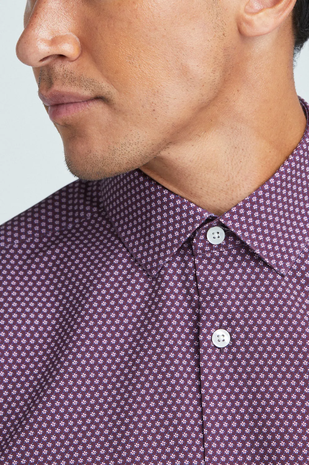 Phoenix Long Sleeve Button Up Shirt Burgundy Floral sold by State of Matter product image thumbnail 2