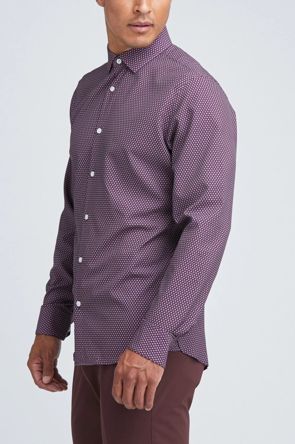 Phoenix Long Sleeve Button Up Shirt Burgundy Floral sold by State of Matter product image thumbnail 3