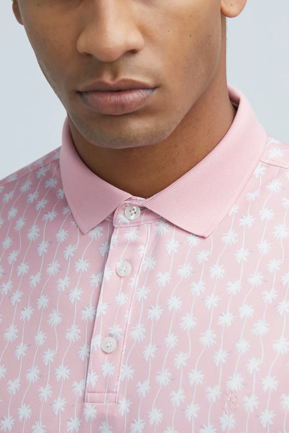 Oceaya Polo Classic Fit Pink Palm sold by State of Matter product image thumbnail 2