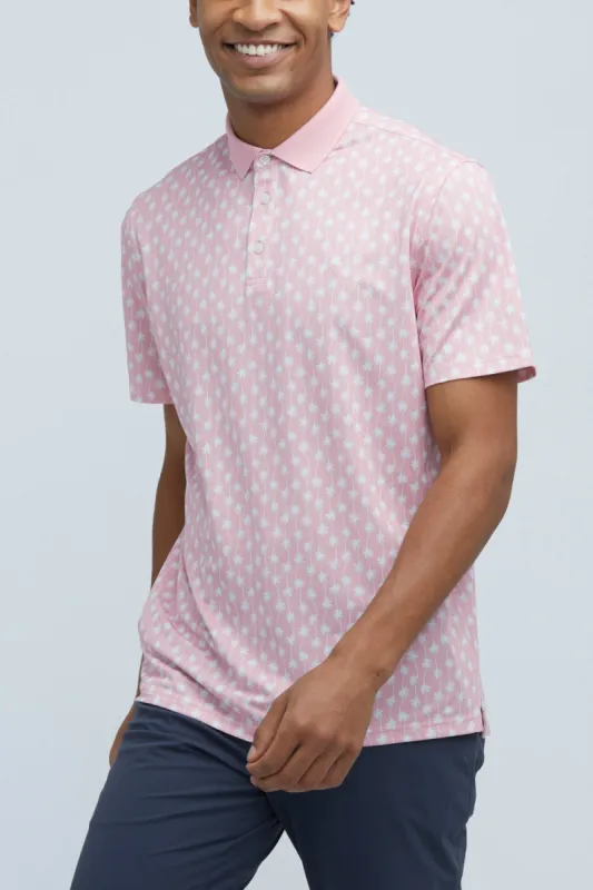 Oceaya Polo Classic Fit Pink Palm sold by State of Matter