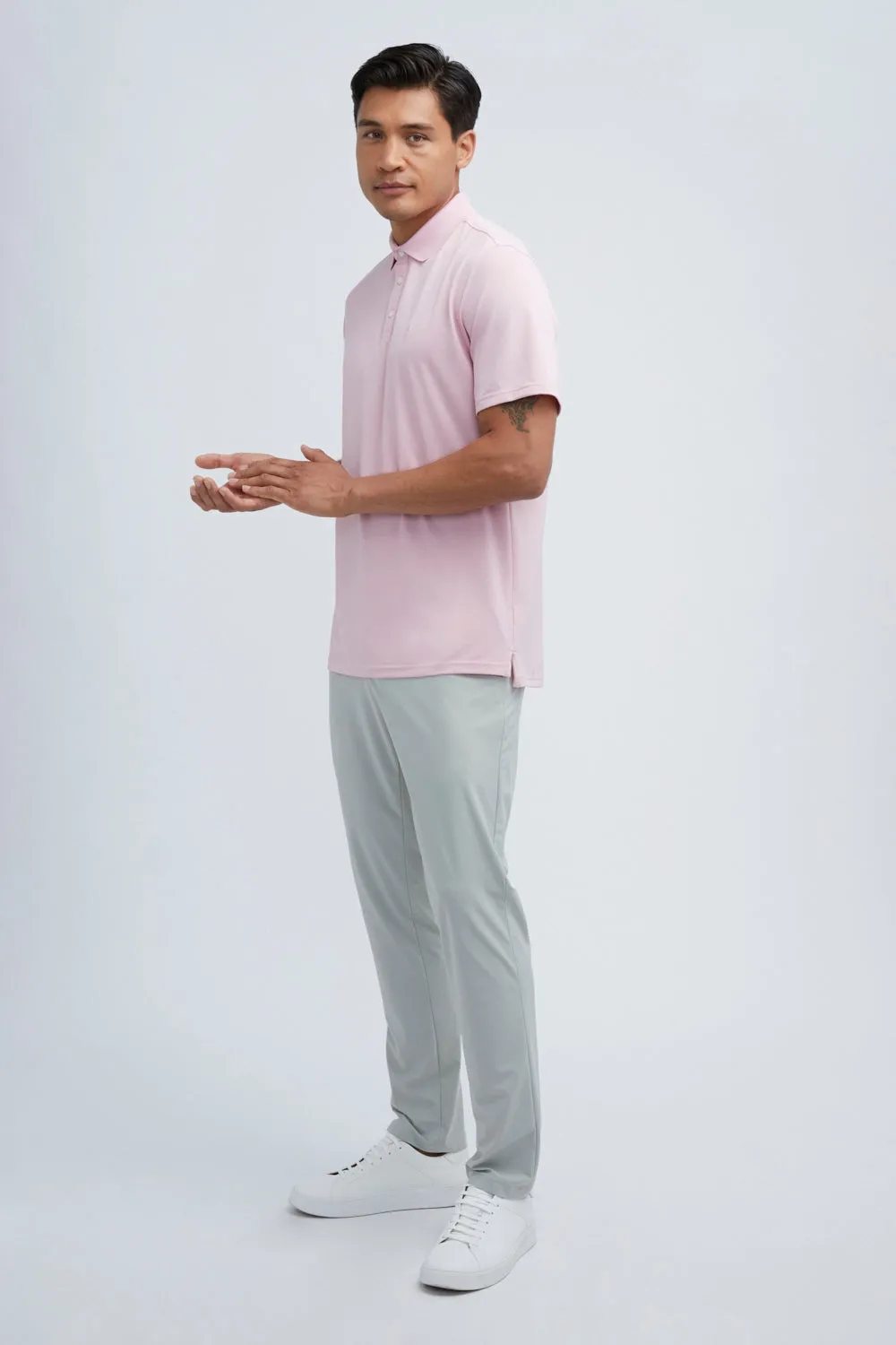 Oceaya Polo Classic Fit Cameo Pink sold by State of Matter product image thumbnail 4