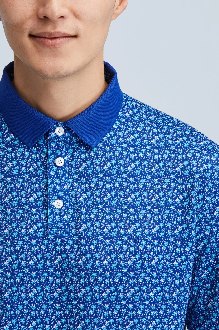 Oceaya Polo Classic Fit Floral Blue sold by State of Matter product image thumbnail 4