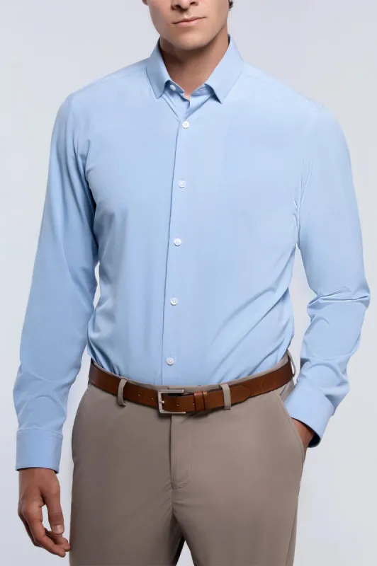 Phoenix Long Sleeve Button Up Shirt Light Blue sold by State of Matter