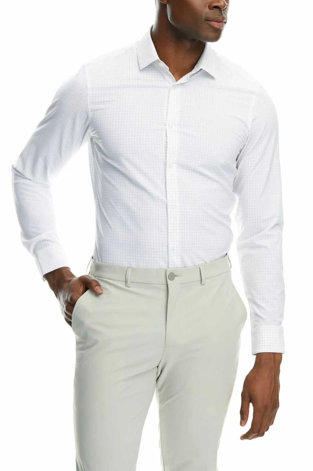 Phoenix Long Sleeve Button Up Shirt Grey Check sold by State of Matter product image thumbnail 2