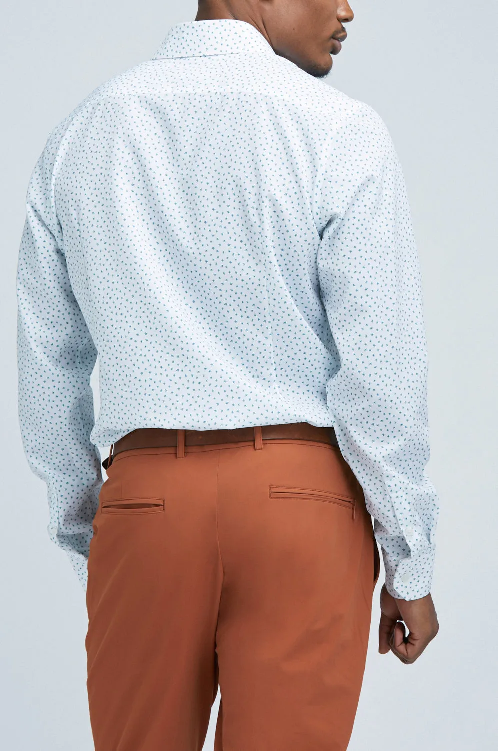 Phoenix Long Sleeve Button Up Shirt White Green Leaf sold by State of Matter product image thumbnail 5