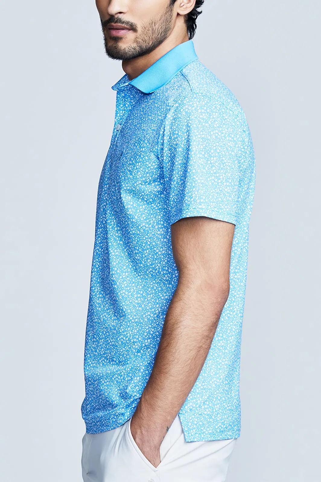 Oceaya Polo Slim Fit Blue Floral sold by State of Matter product image thumbnail 2