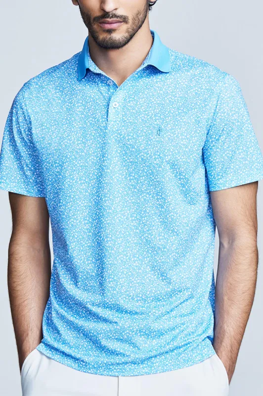 Oceaya Polo Slim Fit Blue Floral sold by State of Matter