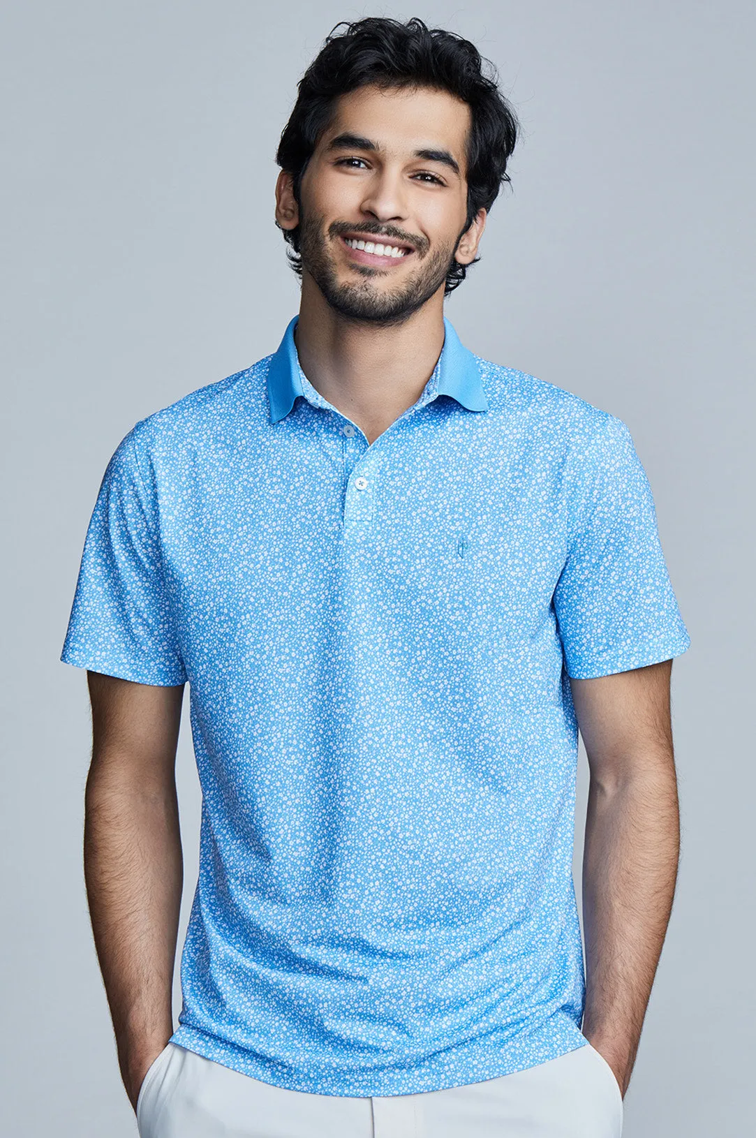 Oceaya Polo Slim Fit Blue Floral sold by State of Matter product image thumbnail 4
