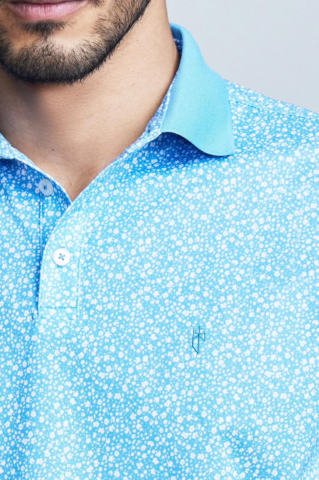 Oceaya Polo Slim Fit Blue Floral sold by State of Matter product image thumbnail 5