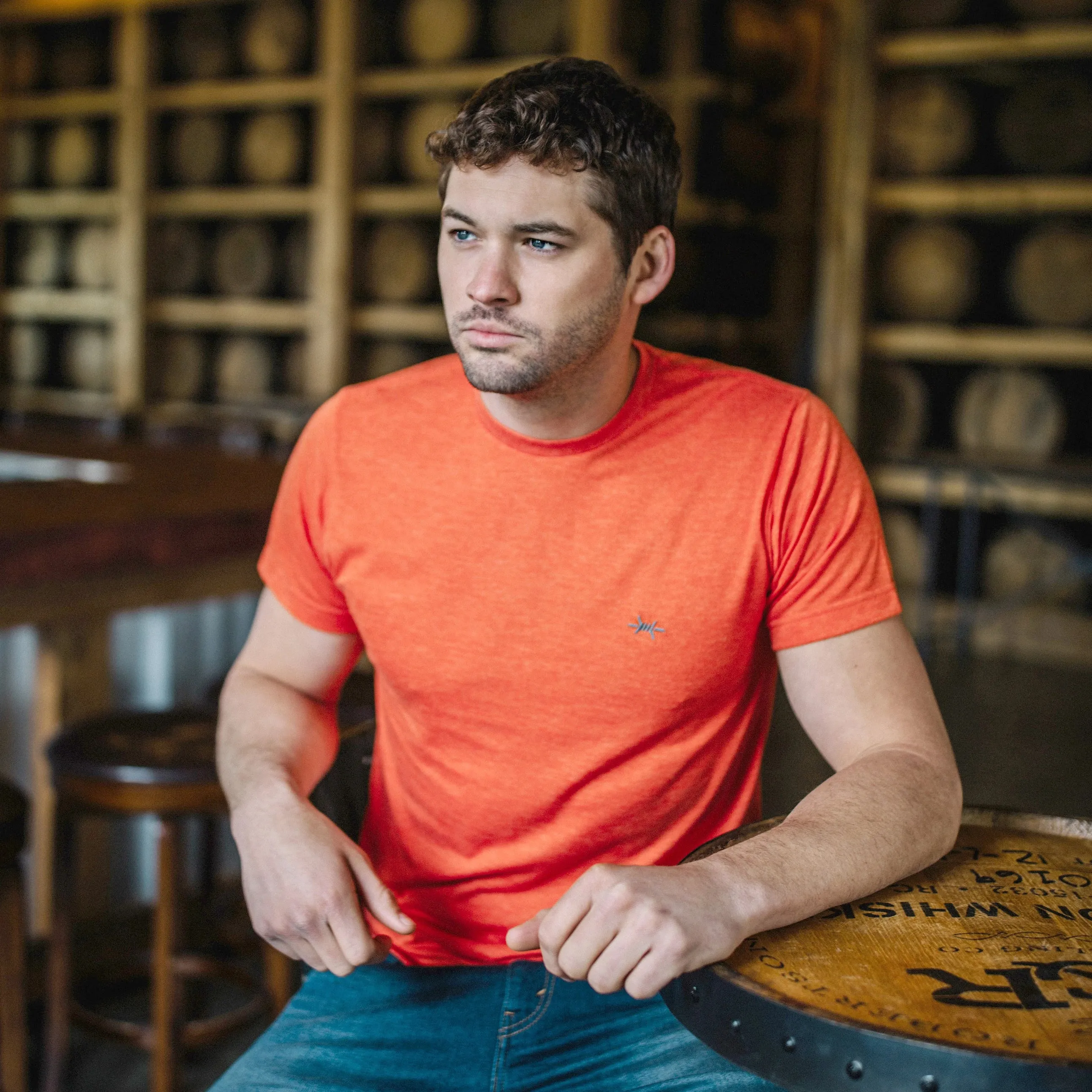 Performance Hybrid Tee - Heather Orange sold by Texas Standard product image thumbnail 3