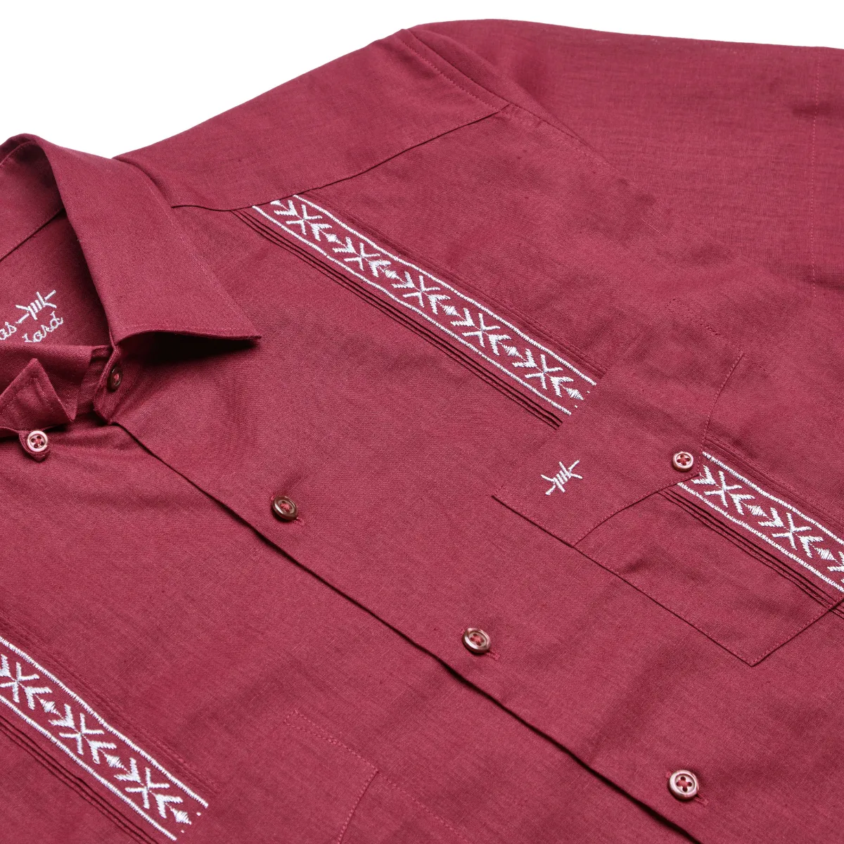 Tejas Guayabera - Maroon sold by Texas Standard product image thumbnail 3