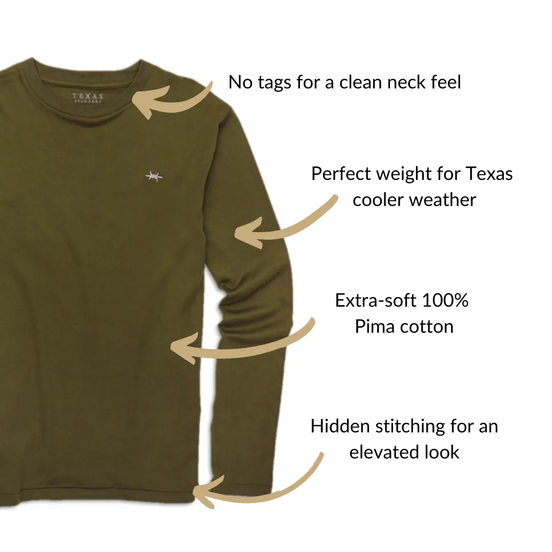 Standard Long-Sleeve Tee - Hunter Green sold by Texas Standard product image thumbnail 2