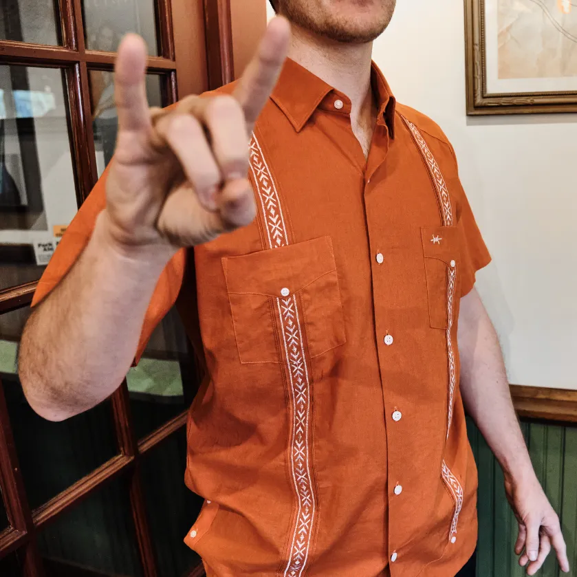 Tejas Guayabera - Burnt Orange sold by Texas Standard product image thumbnail 4