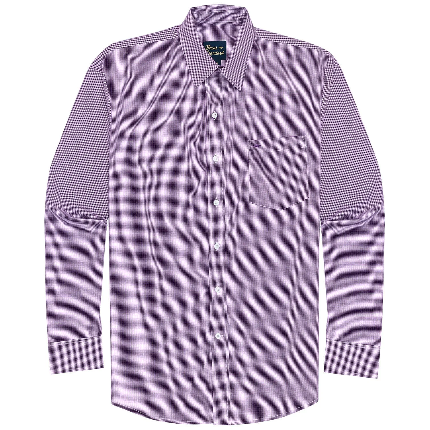 Gameday Sport Shirt - Purple Microcheck sold by Texas Standard
