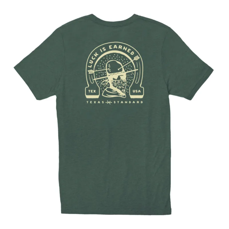 Heritage Printed Tee - Luck Is Earned sold by Texas Standard