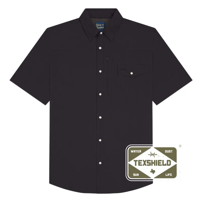 Western Field Shirt Short Sleeve - Cannon Black sold by Texas Standard