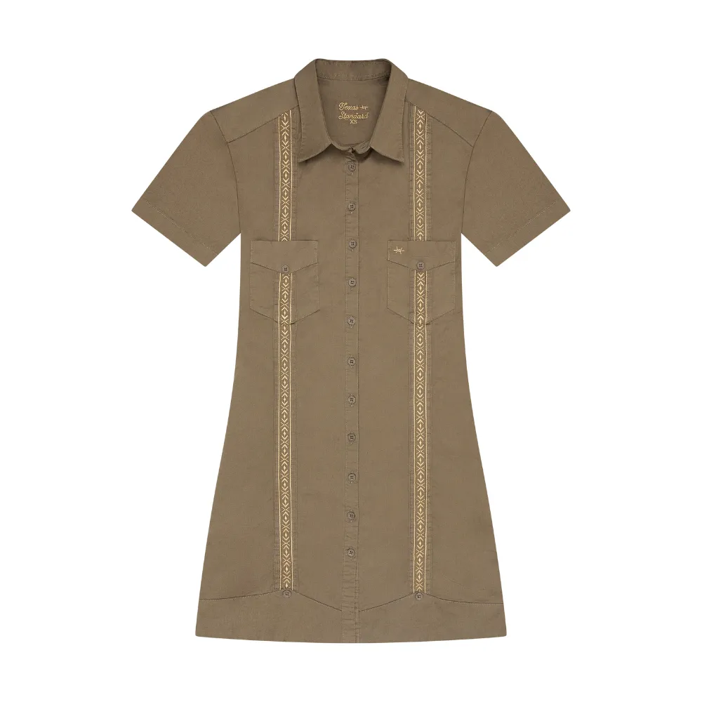 Tejas Guayabera Dress - Agave Oro sold by Texas Standard product image thumbnail 2