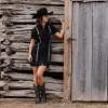 Tejas Guayabera Dress - Diablo Plata sold by Texas Standard