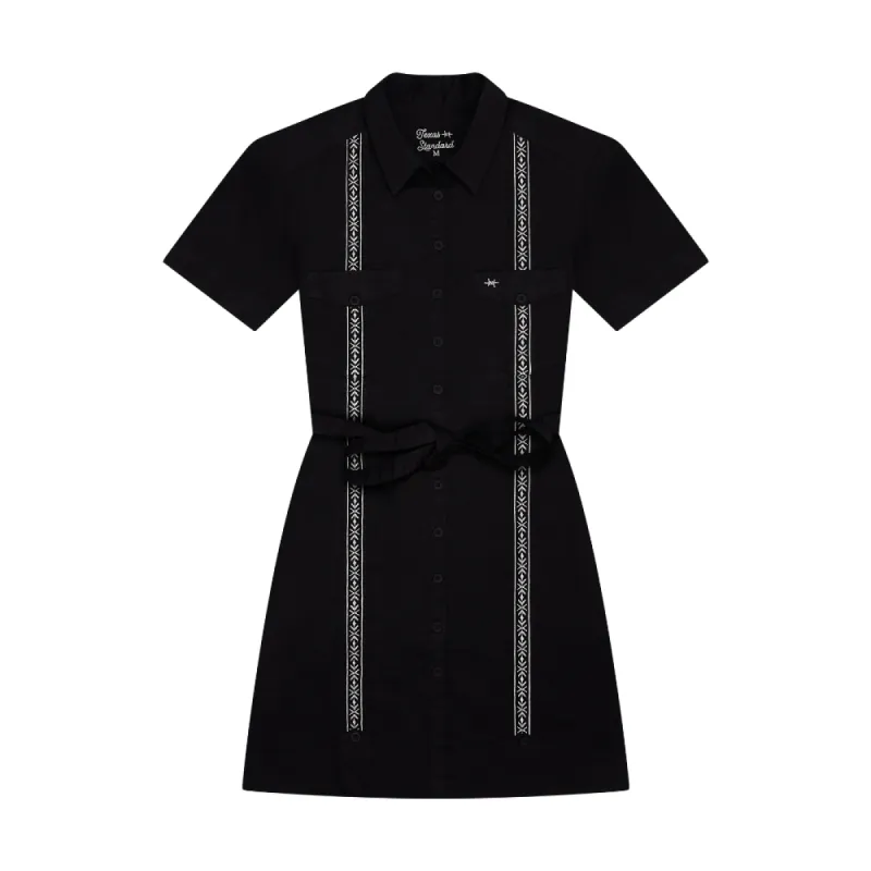 Tejas Guayabera Dress - Diablo Plata sold by Texas Standard