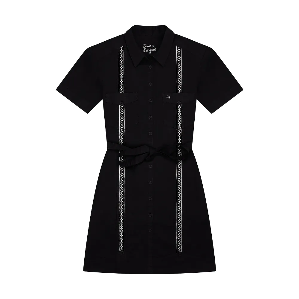 Tejas Guayabera Dress - Diablo Plata sold by Texas Standard