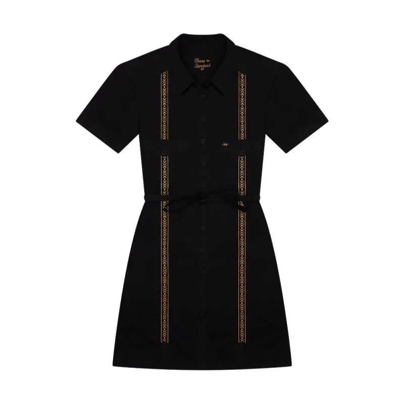 Tejas Guayabera Dress - Diablo Oro sold by Texas Standard