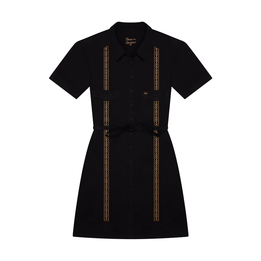 Tejas Guayabera Dress - Diablo Oro sold by Texas Standard