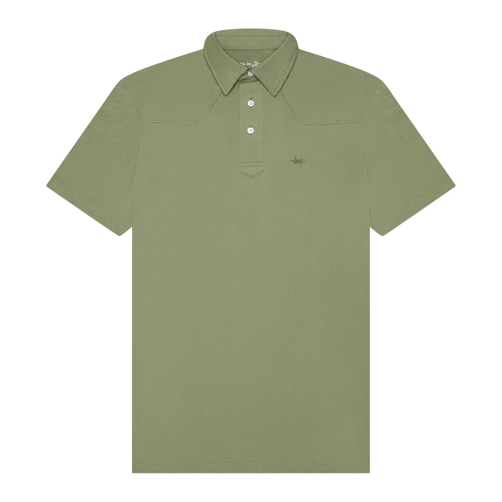 Lariat Western Polo - Sage sold by Texas Standard